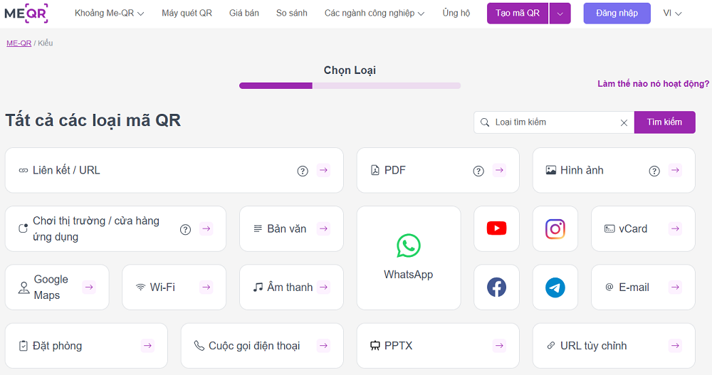 ME QR - Công cụ tạo mã QR trực tuyến