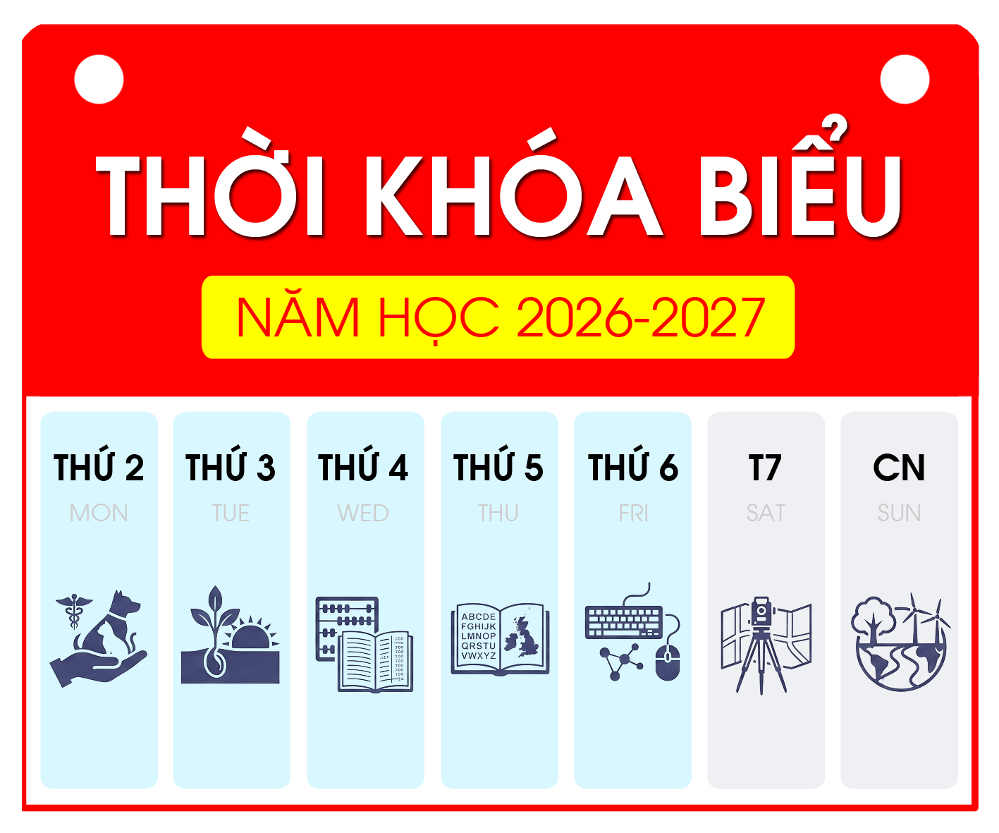 Thời khóa biểu các lớp nghề năm học 2026-2027